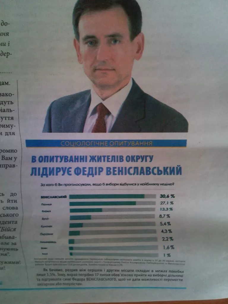 У 23-му виборчому окрузі кандидата в нардепи звинувачують в "крадіжці" логотипу газети "Волинь-Нова" 3 Sociologija