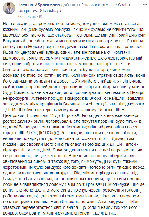 Під Києвом група підлітків по-звірячому побила хлопця 2