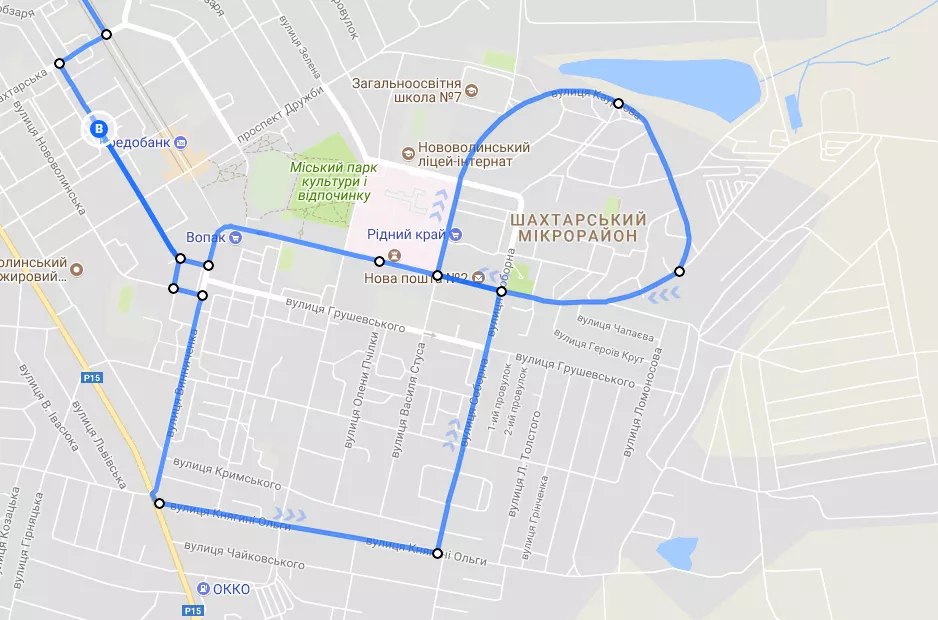 У Нововолинську змінюється схема руху вечірніх рейсів маршруток 2