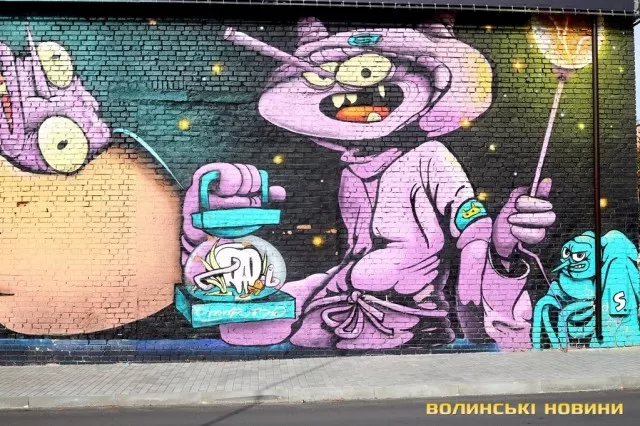 Символічні, красиві, унікальні: топ найкращих муралів і графіті Луцька 3