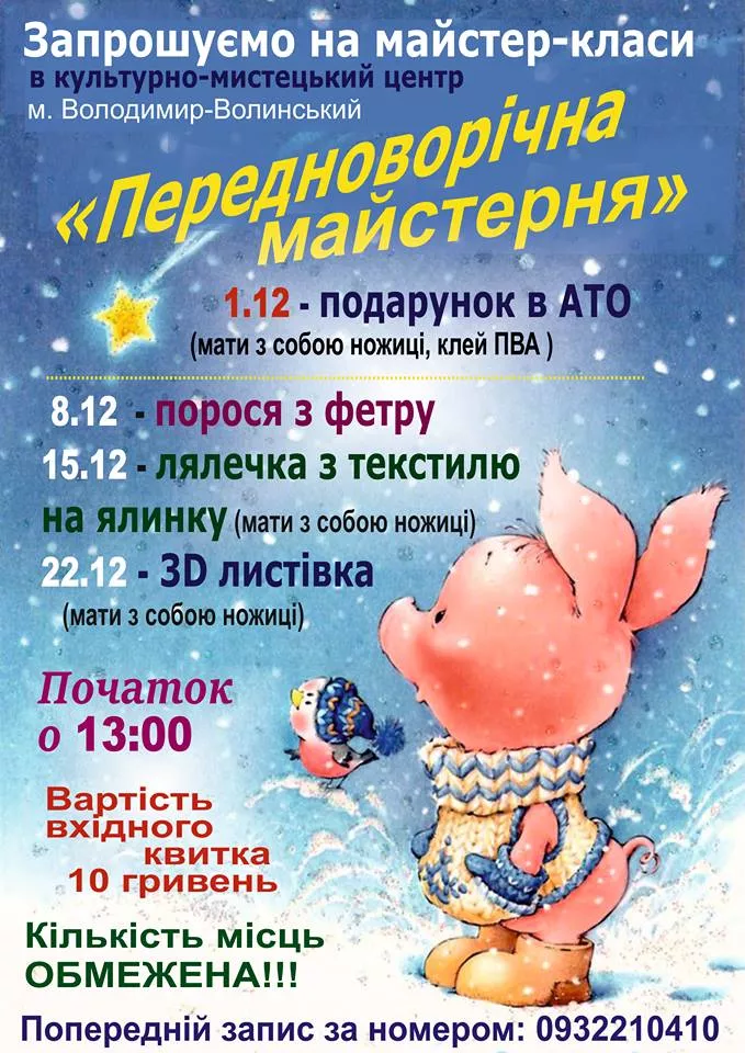 У Володимирі-Волинському розпочала роботу «Передноворічна майстерня» 1
