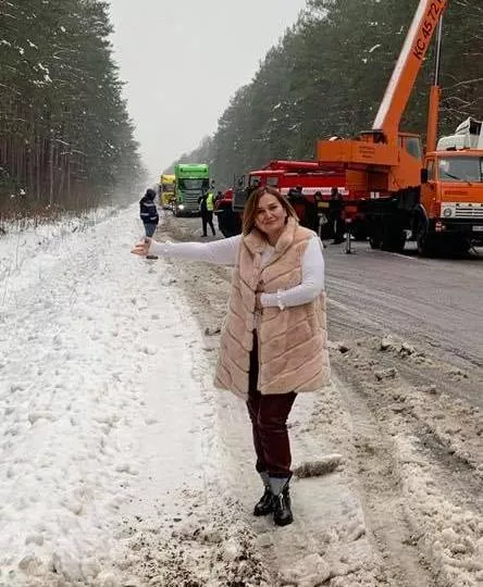 На трасі Ковель–Київ виник затор через сніг та аварії 1