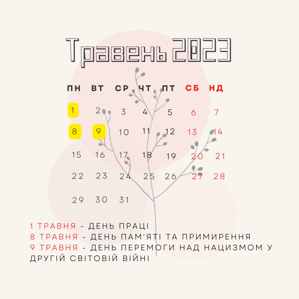 Розповіли, які свята чекають на українців у травні і скільки будемо відпочивати 1