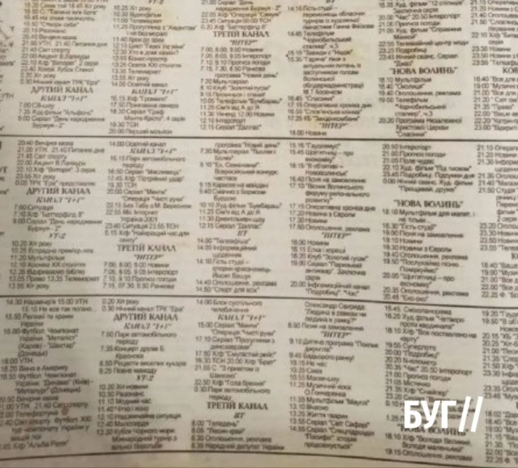 Фото дня: коли чекали «Без табу» і «СВ-шоу»: як виглядала телепрограма 24 роки тому 2