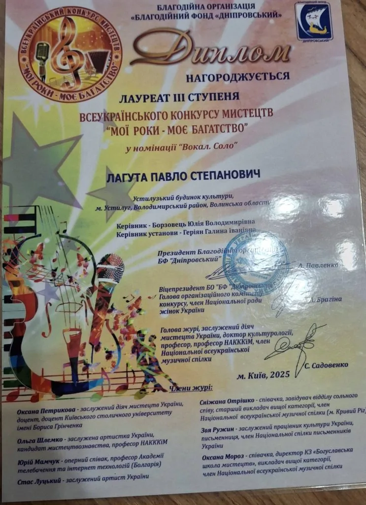 Колектив «Сузір’я» з Устилузької громади здобув дві перемоги на Всеукраїнському конкурсі мистецтв 4