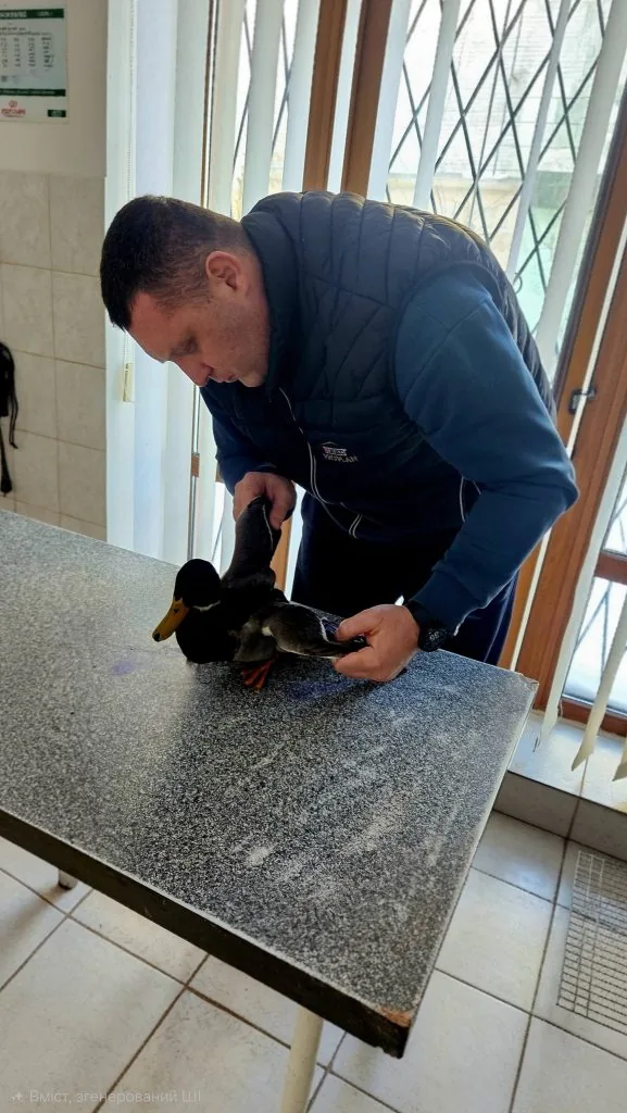 У Нововолинську врятували замерзлу дику качку 2