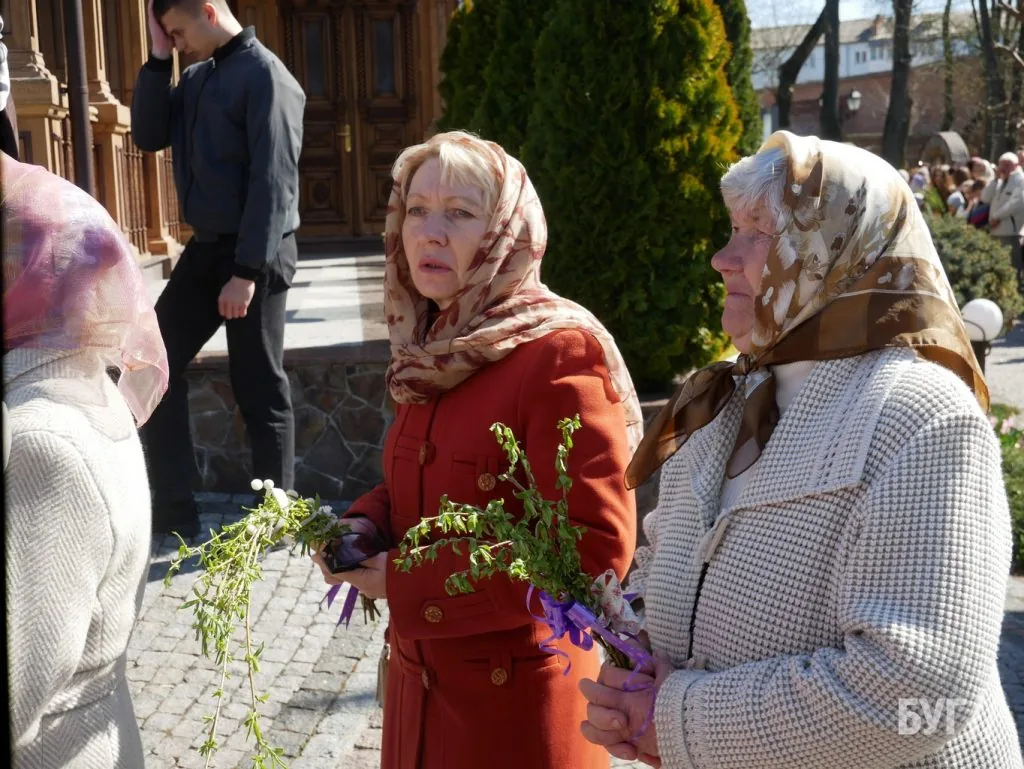 «Не я б'ю, верба б'є»: у храмі Віри, Надії, Любові та матері Софії освятили вербу 16