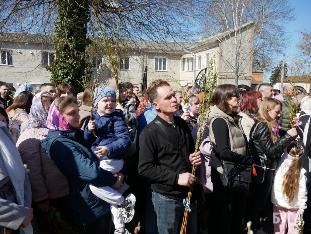 «Не я б'ю, верба б'є»: у храмі Віри, Надії, Любові та матері Софії освятили вербу 17