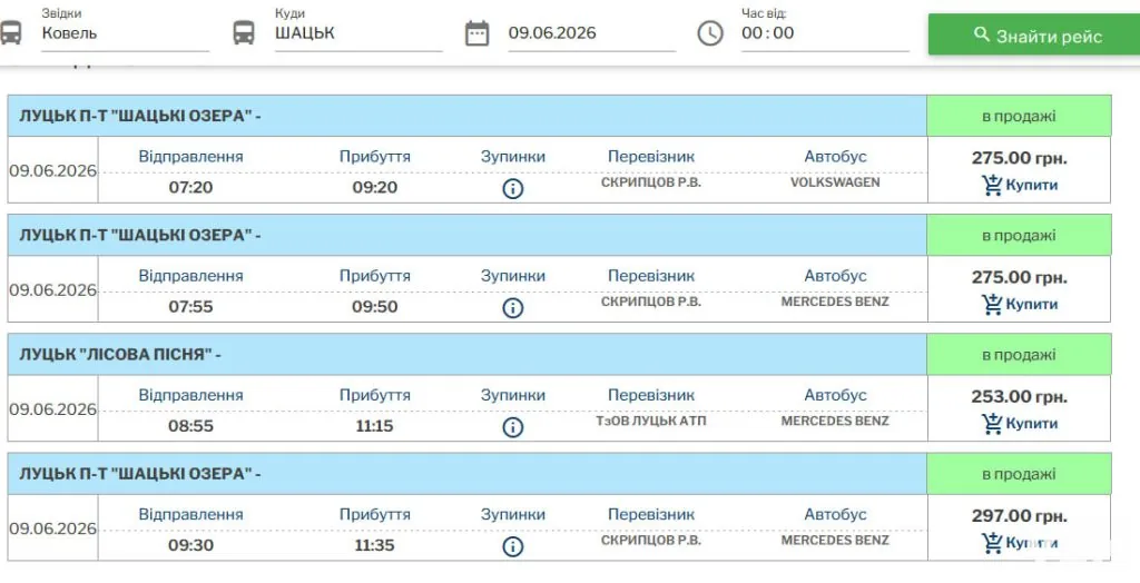 Як дістатися до Світязя автобусом: актуальний розклад та вартість проїзду з міст Волині 4