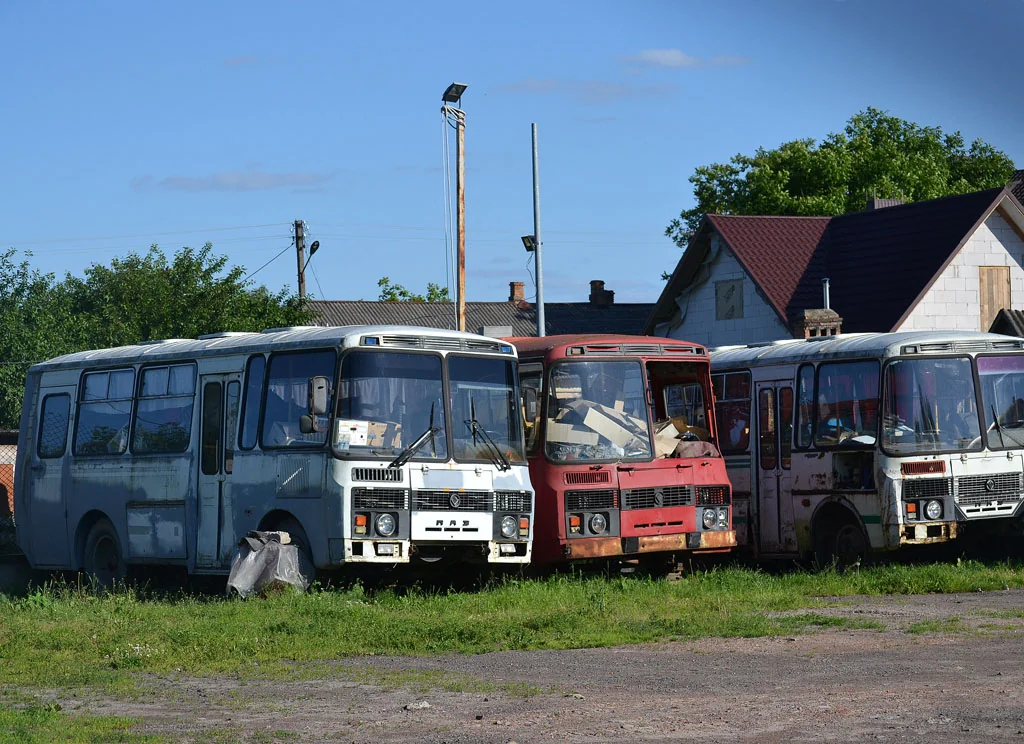 «Кладовище автобусів» у Володимирі: у мережі показали парковку зі старими ПАЗами 1